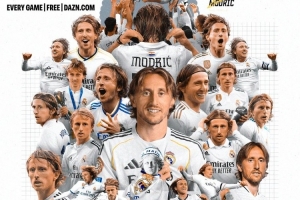 世俱杯官方晒海报致敬魔笛：13年的莫德里奇魔法，谢谢你卢卡